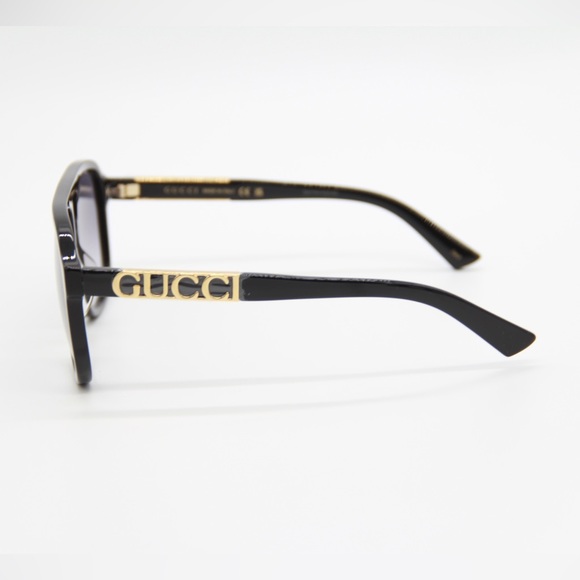 NEW GUCCI GG1188S 002 BLACK UNISEX AVIATOR SUNGLASSES GUCCI GG 1188S 002 - Picture 8 of 15